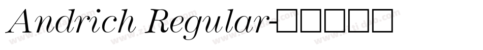 Andrich Regular字体转换